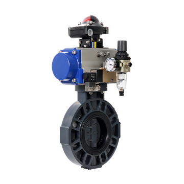 PA视讯游戏气动PVC对夹蝶阀 流量控制