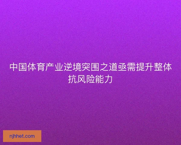 中国体育产业逆境突围之道亟需提升整体抗风险能力